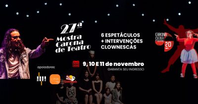 Programação 27a Mostra Carona de Teatro